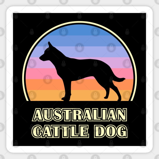 Australian Cattle Dog Vintage Sunset Dog Sticker by millersye